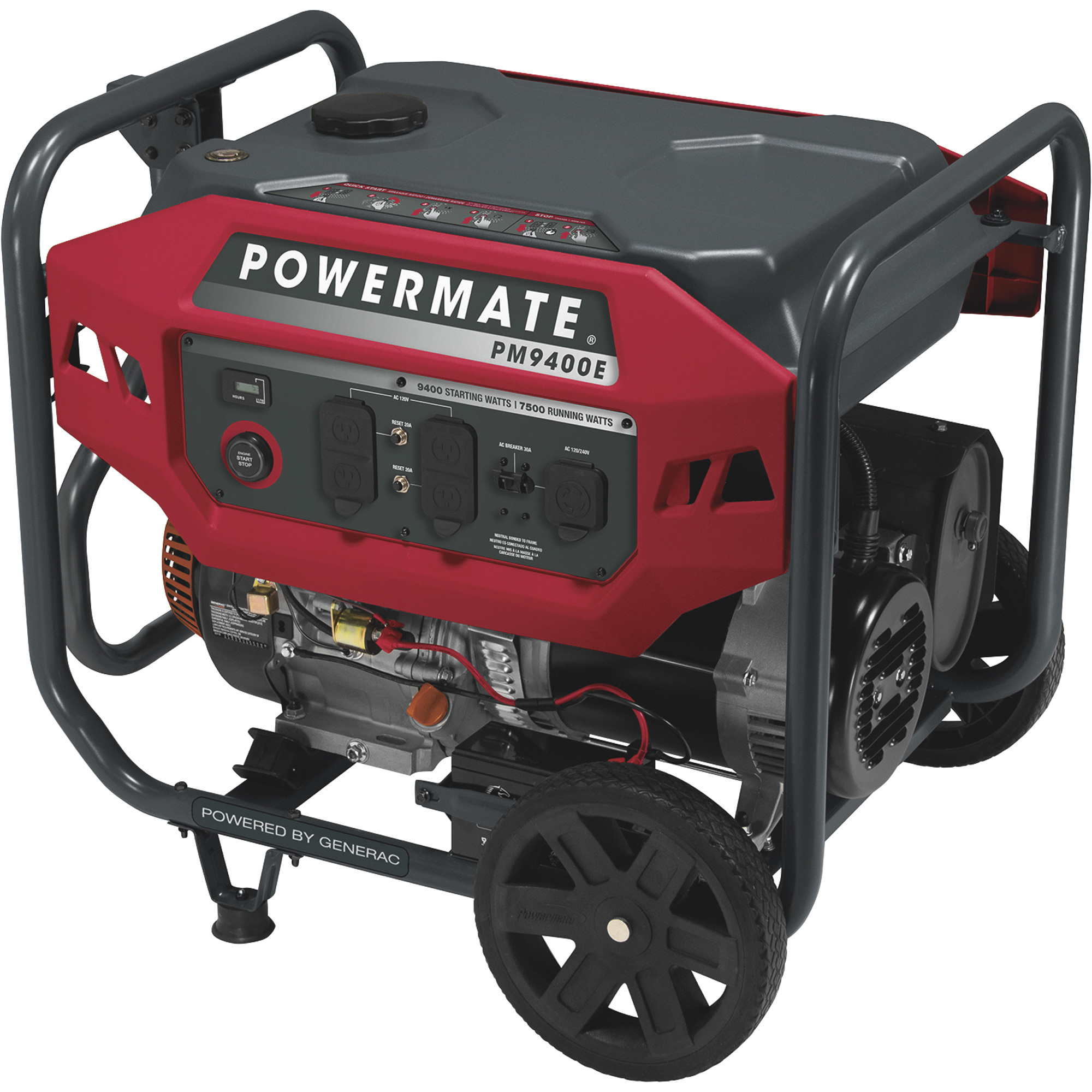 Powermate Portable Generator — 9400 Surge Watts, 7500 Rated Watts, Electric Start, Model# P0080301 1 Powermate Portable Generator — 9400 Surge Watts, 7500 Rated Watts, Electric Start, Model# P0080301