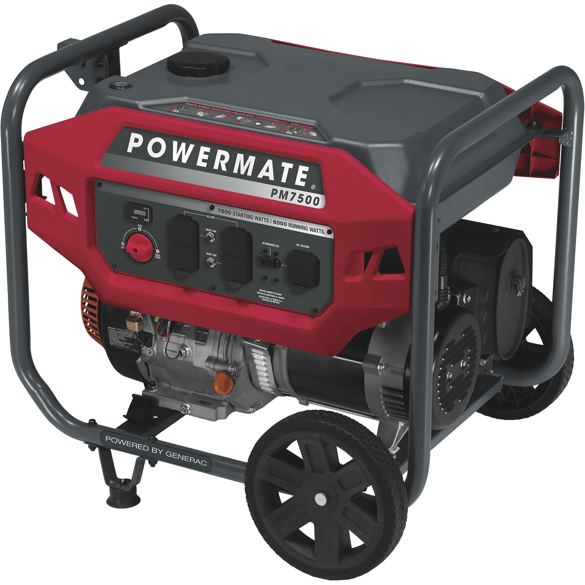 Powermate Portable Generator — 9400 Surge Watts, 7500 Rated Watts, CARB-Compliant, Model# P0081400 3 Powermate Portable Generator — 9400 Surge Watts, 7500 Rated Watts, CARB-Compliant, Model# P0081400