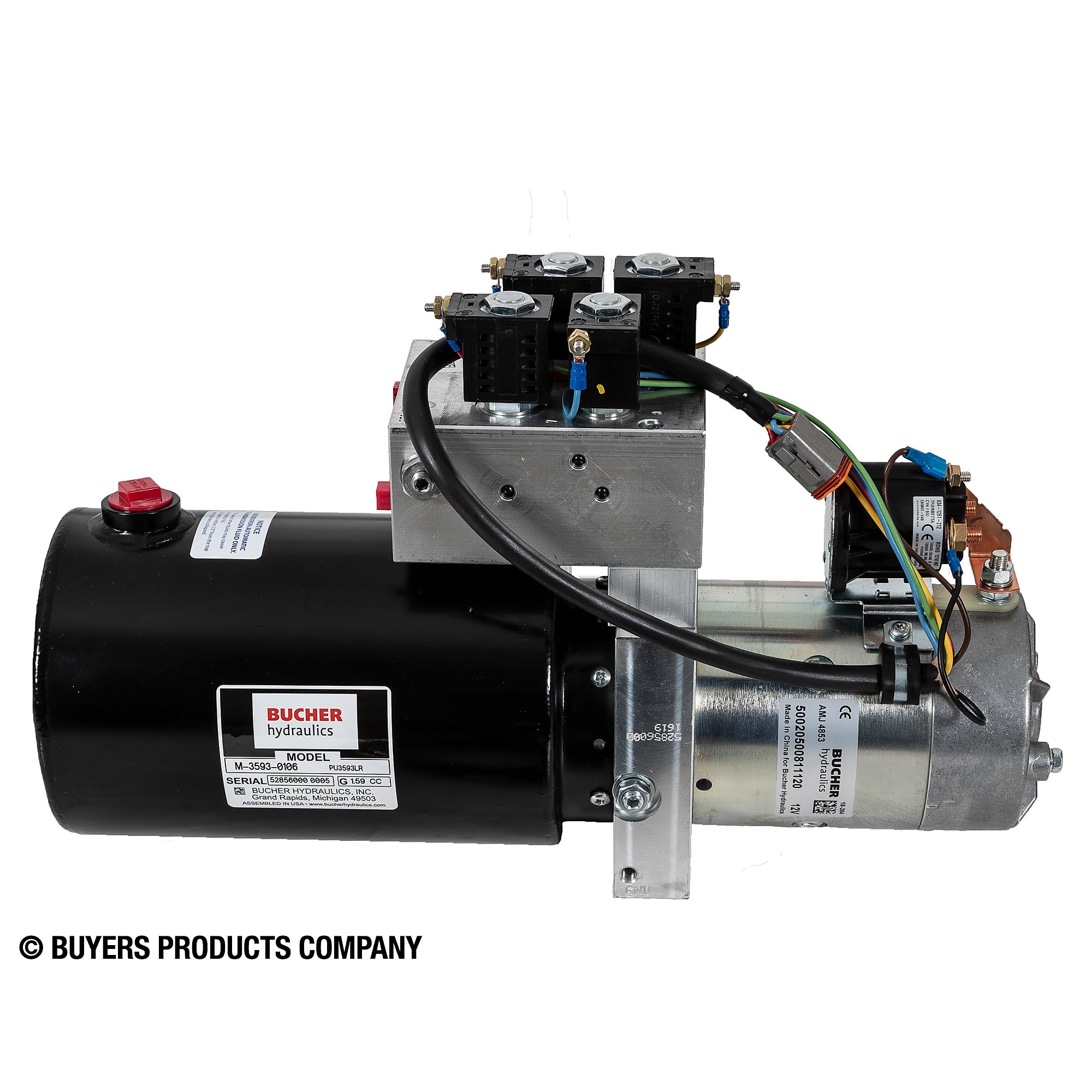 Buyers Products 4W/3W/(1) GAL 6X9 Power Unit, Max. PSI 2000, Max. RPM 0, Power Source Electric, Model# PU3593LR 2