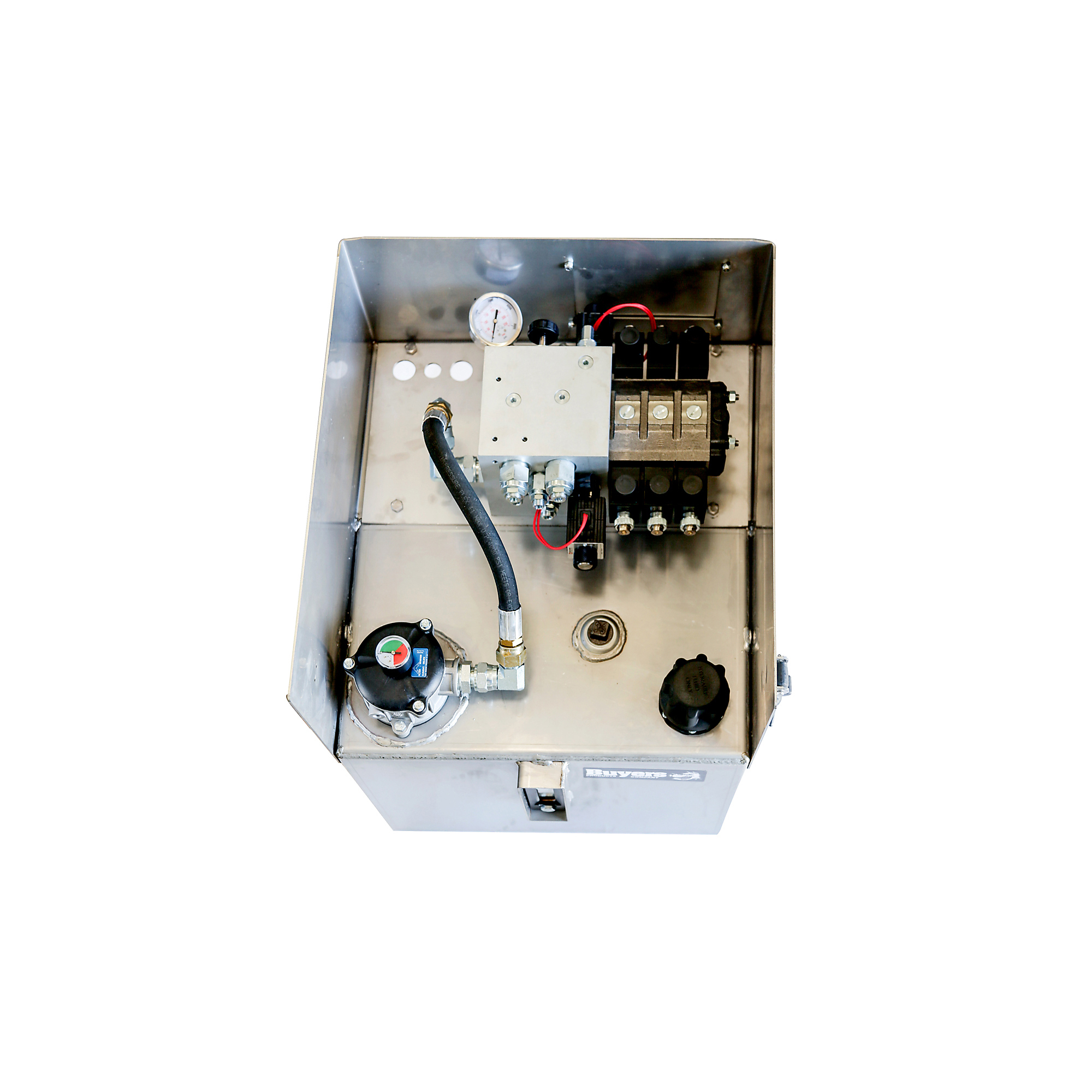 Buyers Products Central Hyd Sys, 4 Func,15 Gal,W/Gps, Capacity 15 Gal, Suction Port Size 3/4 in, Return Port Size Multiple in, Model# 6381541 4