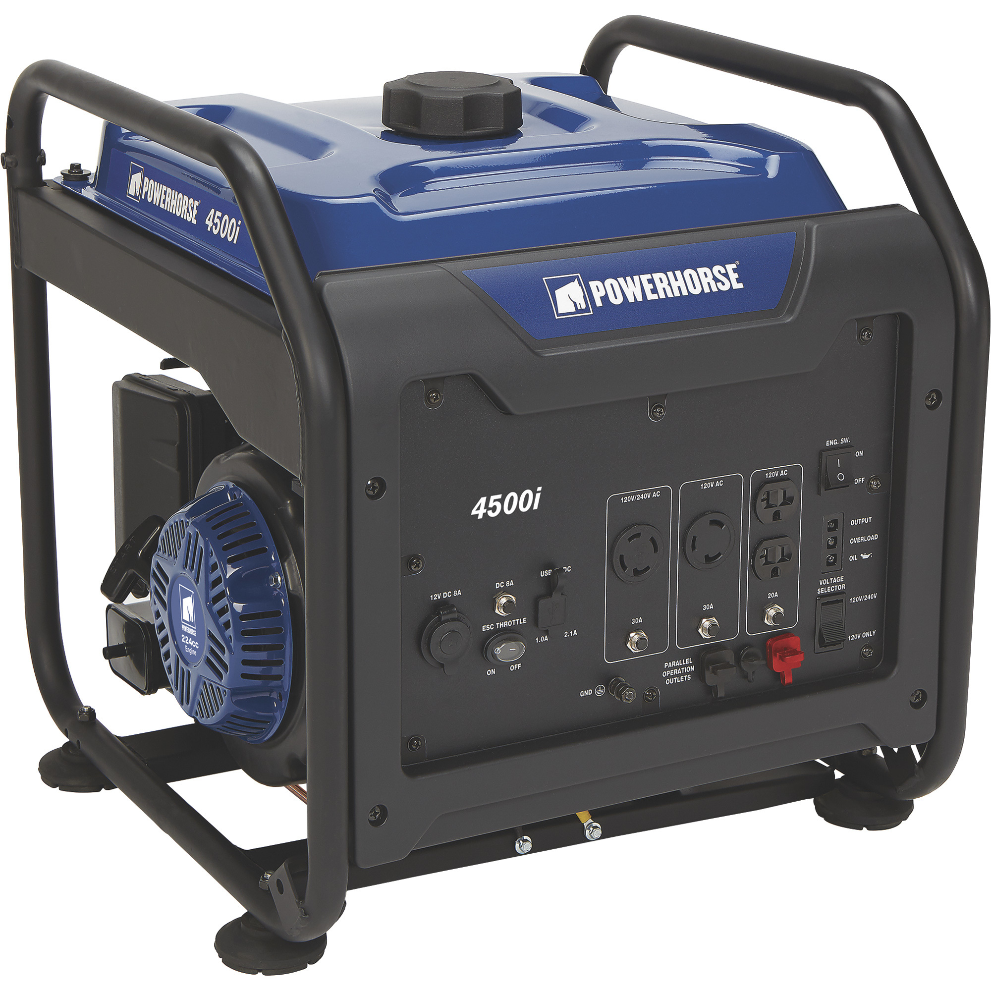 Powerhorse Inverter Generator, 4500 Surge Watts, 3700 Rated Watts, Open-Frame, CARB-Compliant 1 Powerhorse Inverter Generator, 4500 Surge Watts, 3700 Rated Watts, Open-Frame, CARB-Compliant