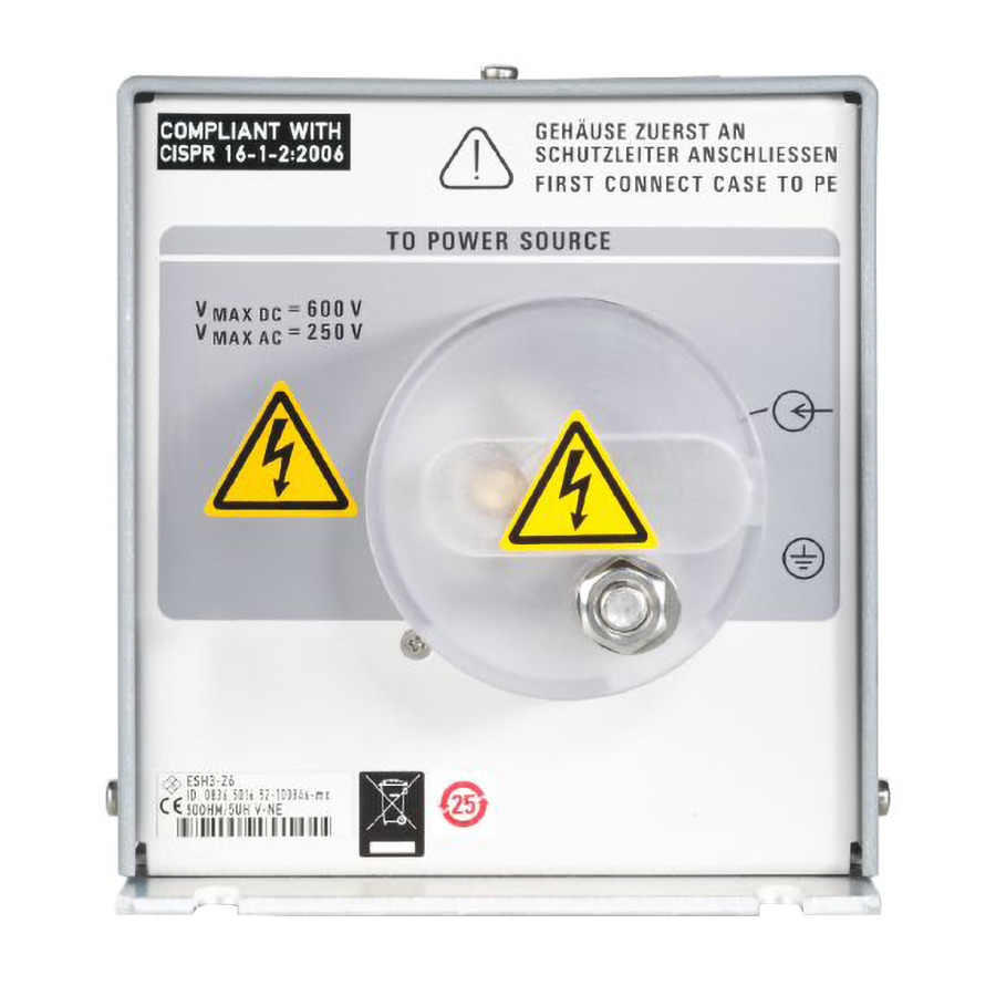 Rohde & Schwarz ESH3-Z6: High-Performance Single-Line V-Network for Demanding Applications 1 Rohde & Schwarz ESH3-Z6: High-Performance Single-Line V-Network for Demanding Applications