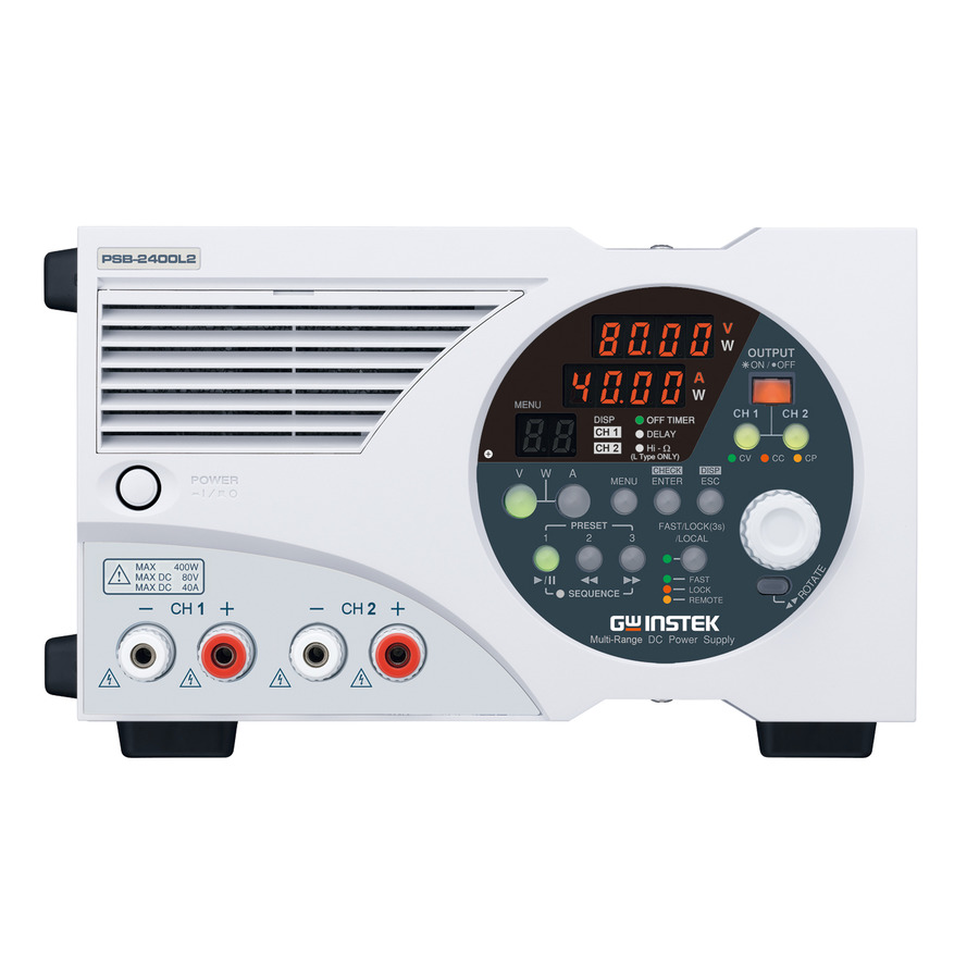 Instek PSB-2400L2 DC Power Supply, Switching, Dual Output, 2x 80 V / 40 A, 400 W, PSB-2000 Series 1 Instek PSB-2400L2 DC Power Supply, Switching, Dual Output, 2x 80 V / 40 A, 400 W, PSB-2000 Series
