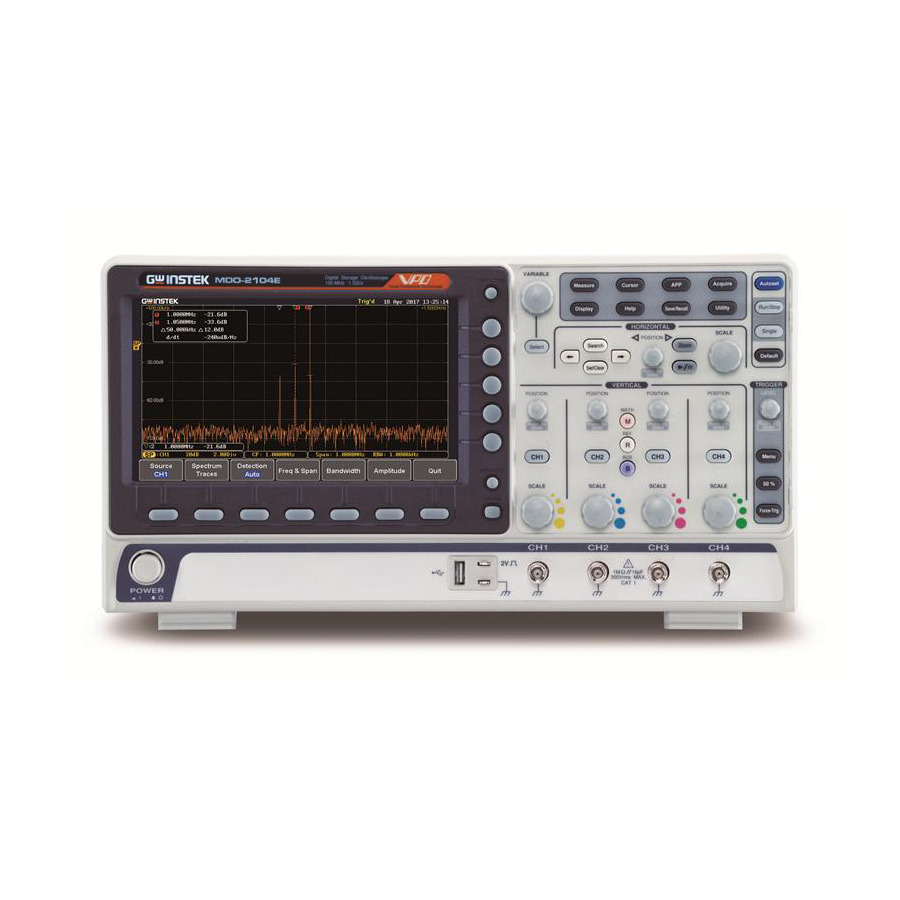 Instek MDO-2204EG: 4-Channel Mixed Domain Oscilloscope with 200 MHz Bandwidth, 10 Mpts Memory, and 1 GS/s Sample Rate 1 Instek MDO-2204EG: 4-Channel Mixed Domain Oscilloscope with 200 MHz Bandwidth, 10 Mpts Memory, and 1 GS/s Sample Rate