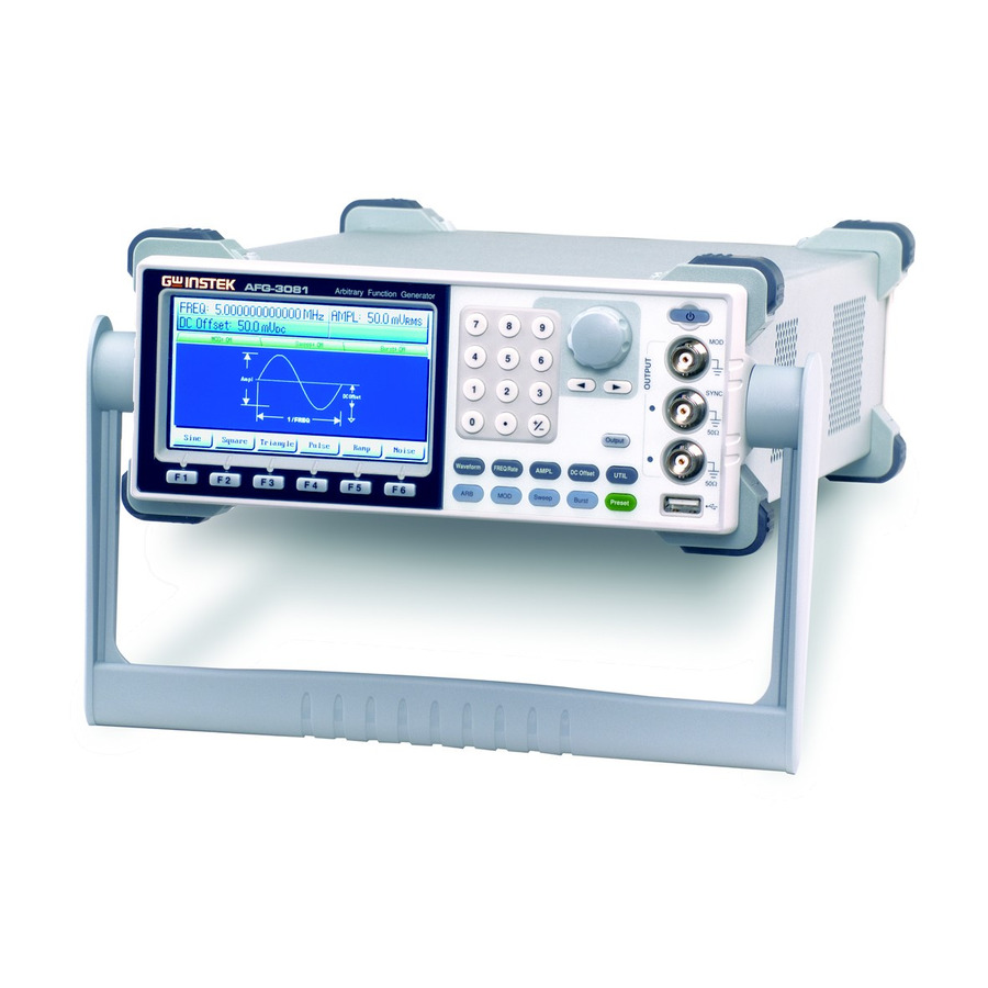 Instek AFG-3081: 80 MHz Arbitrary Function Generator with GPIB, RS-232, USB 1 Instek AFG-3081: 80 MHz Arbitrary Function Generator with GPIB, RS-232, USB