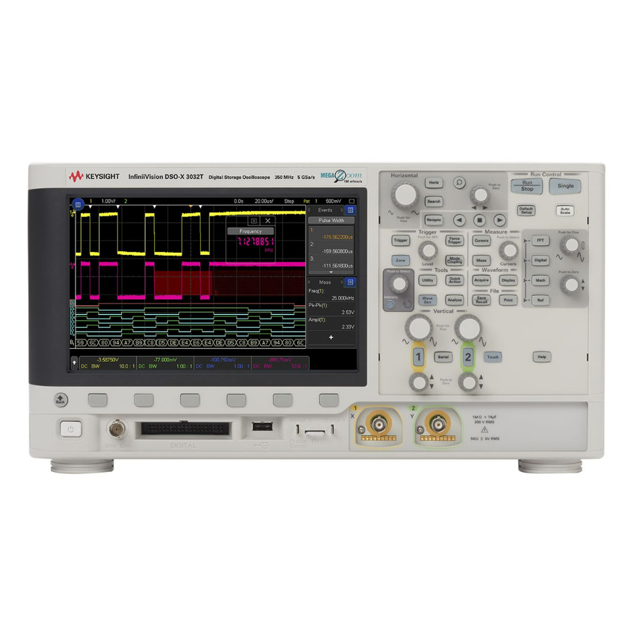 Keysight DSOX3032T: 2-Channel, 350 MHz Digital Oscilloscope with 4 Mpts, 5 GS/s, and 8-bit Resolution 1 Keysight DSOX3032T: 2-Channel, 350 MHz Digital Oscilloscope with 4 Mpts, 5 GS/s, and 8-bit Resolution
