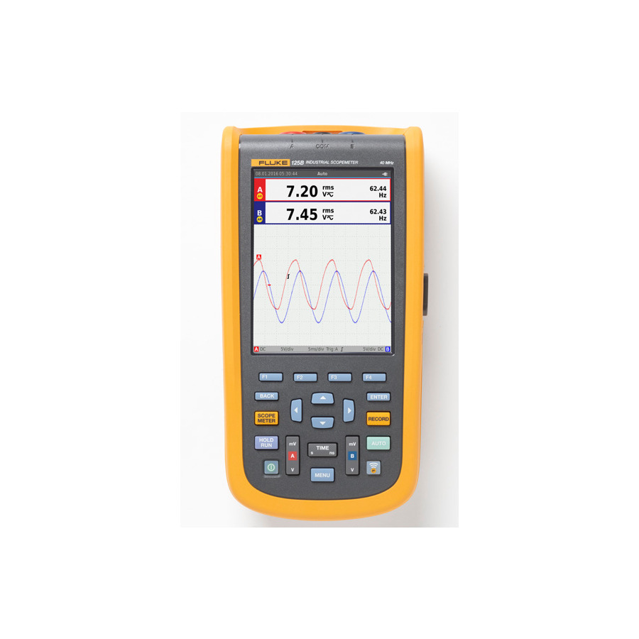 Fluke 125B/INT/S Industrial ScopeMeter: 40 MHz, TRMS, Universal Int 1 Fluke 125B/INT/S Industrial ScopeMeter: 40 MHz, TRMS, Universal Int