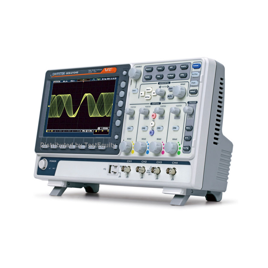 Instek GDS-2104E: 4-Channel Digital Storage Oscilloscope with 100 MHz Bandwidth, 10 Mpts Memory, and 1 GS/s Sample Rate 1 Instek GDS-2104E: 4-Channel Digital Storage Oscilloscope with 100 MHz Bandwidth, 10 Mpts Memory, and 1 GS/s Sample Rate