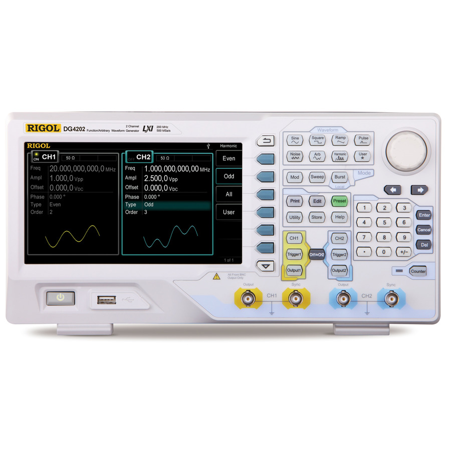 RIGOL DG4202: Unleash Precision with 200 MHz, 2-Channel Arbitrary Waveform Generator 1 RIGOL DG4202: Unleash Precision with 200 MHz, 2-Channel Arbitrary Waveform Generator
