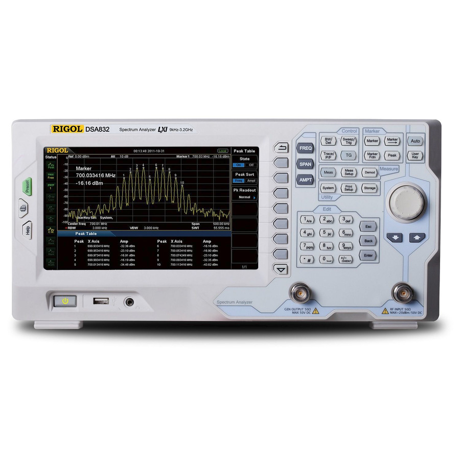 RIGOL DSA832-TG: Precision RF Spectrum Analyzer with Tracking Generator for Enhanced Signal Analysis 1 RIGOL DSA832-TG: Precision RF Spectrum Analyzer with Tracking Generator for Enhanced Signal Analysis