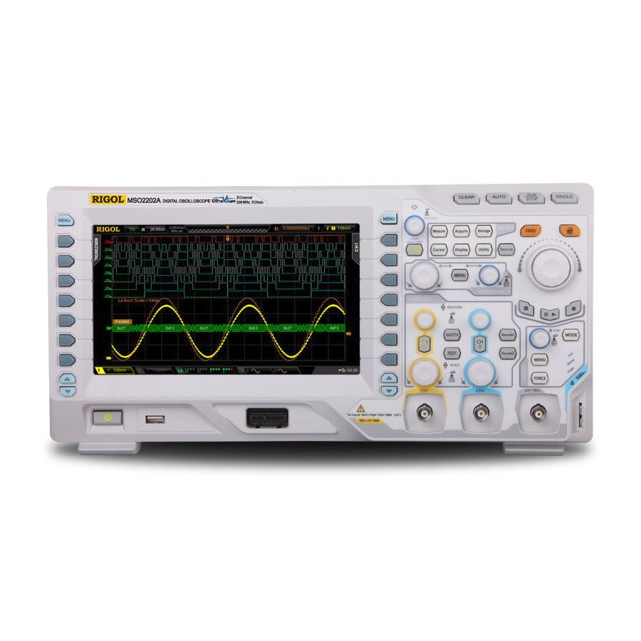 RIGOL MSO2202A-S: 2/16 Channel Mixed Signal Oscilloscope with 200 MHz Bandwidth, 2 GS/s Sample Rate, and 14 Mpts Memory 1 RIGOL MSO2202A-S: 2/16 Channel Mixed Signal Oscilloscope with 200 MHz Bandwidth, 2 GS/s Sample Rate, and 14 Mpts Memory