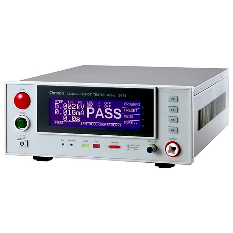 Chroma 19073 Hipot Tester: AC/DC/IR, Sentry 30 Plus, RS-232, 19070 Series 1 Chroma 19073 Hipot Tester: AC/DC/IR, Sentry 30 Plus, RS-232, 19070 Series