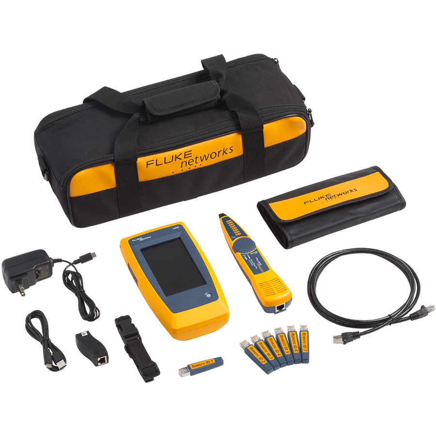 Fluke Networks LinkIQ Cable Network Test Kit: 10G, IDs 1-7, Adapters, Probe 1 Fluke Networks LinkIQ Cable Network Test Kit: 10G, IDs 1-7, Adapters, Probe